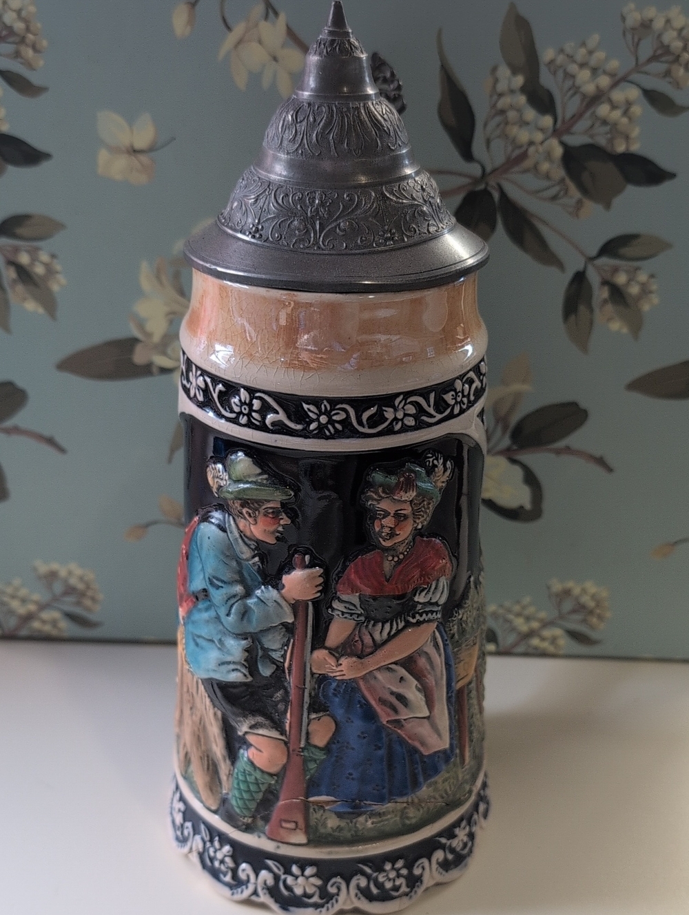 Vintage Working Musical Ceramic Beer Stein
